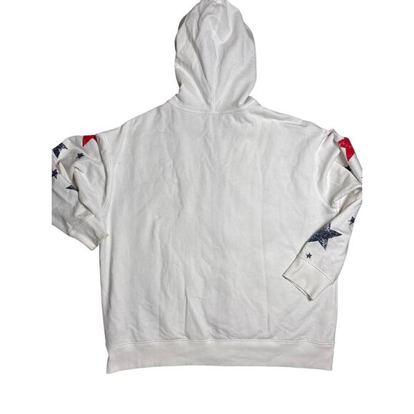 Eddie Bauer XL USA Zip Hoodie White with Stars – 4th of July Patriotic - Picture 6 of 6
